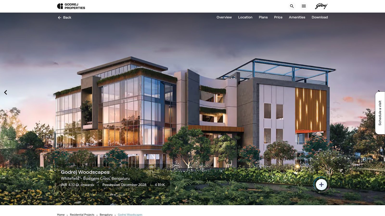 Godrej Properties website